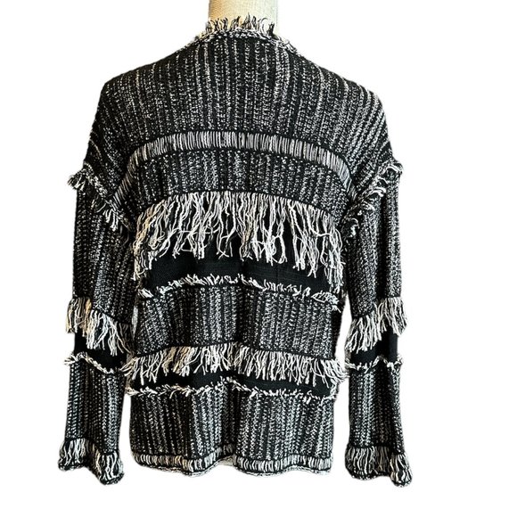 Black and White Chanel Style Blazer Sweater - Picture 3 of 10